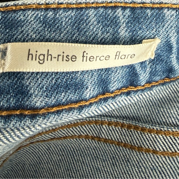Wrangler High Rise Fierce Flare Jeans with Embroidery Retro 1970s Size 8 - Picture 6 of 11